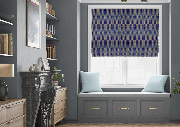 Sicily, Blue - Roman Blind - Image 3